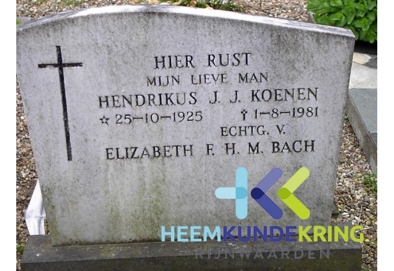 Grafstenen kerkhof Herwen Coll. HKR (108) H.J.J.Koenen